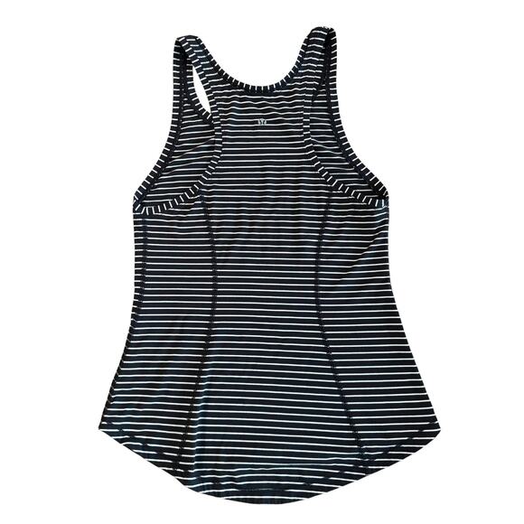 Lululemon | Think Fast Racerback | Black & White Parallel Strip | Women’s XXXS - Picture 3 of 10